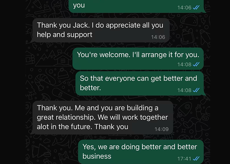 Customer feedback